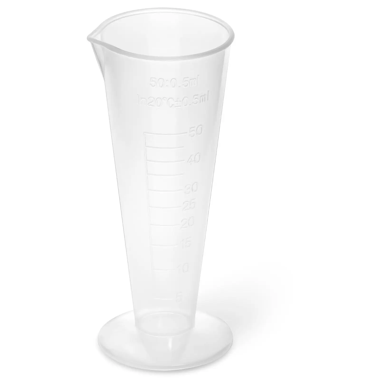 Verre à pied gradué - 10 unités - Avec bec verseur - 50 ml