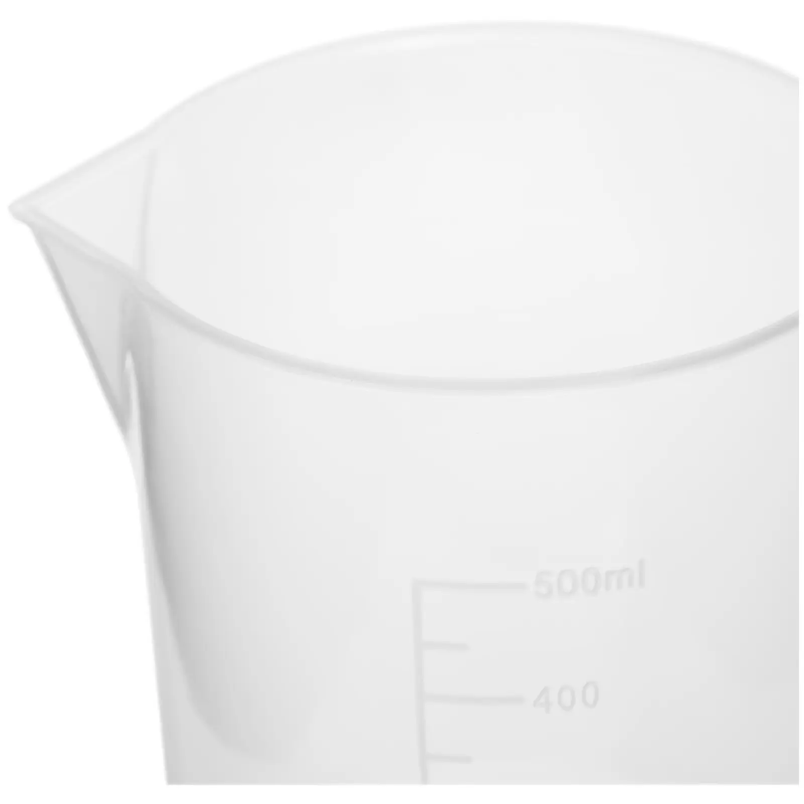 Odměrka - 10 ks - 500 ml - s nálevkou a ouškem (Vnitřní průměr: 90 mm)
