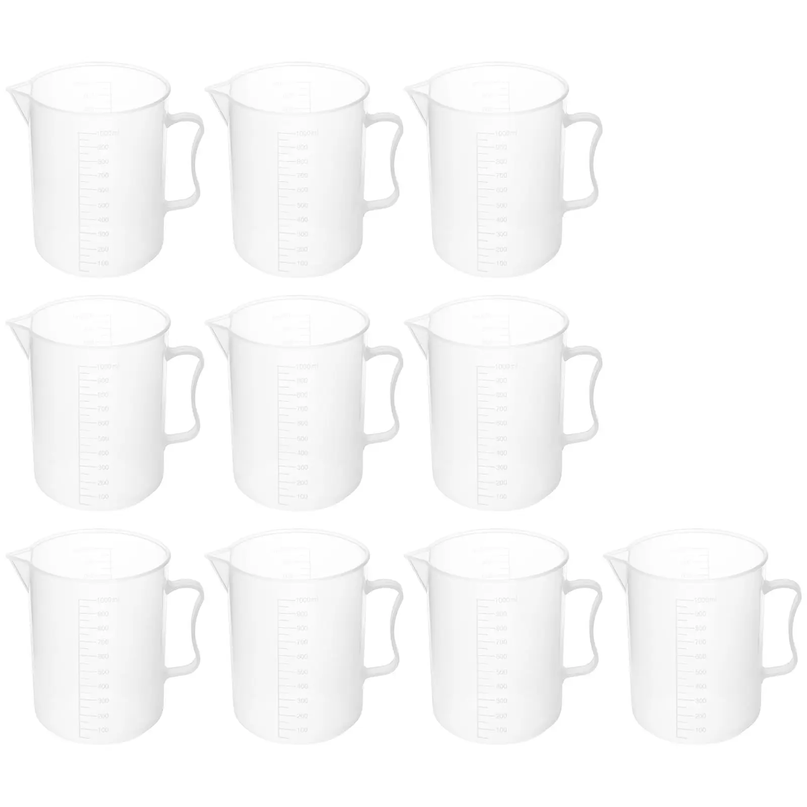 Odměrka - 10 ks - 1 000 ml - s nálevkou a ouškem (Objem [ml]: 1 000)