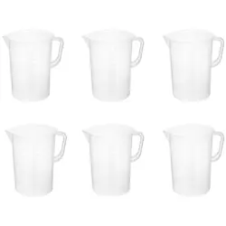 Laboratory Beaker - 6 pcs. - 5,000 ml - with spout and handle