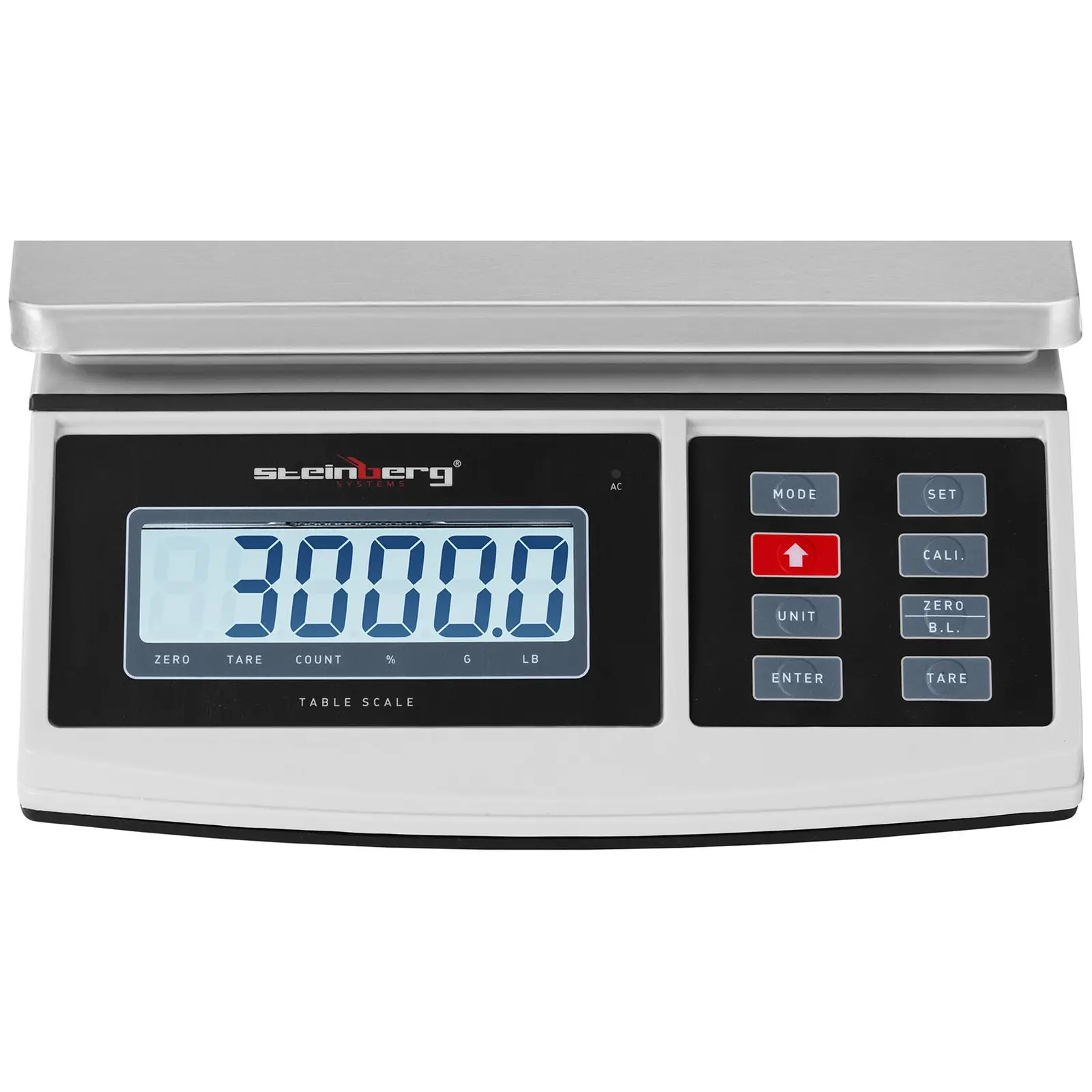 Bilancia da tavolo - 3 kg / 0,1 g - 21 x 27 cm - LCD