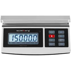 Asztali mérleg - 15 kg / 0,5 g - 21 x 27 cm - LCD