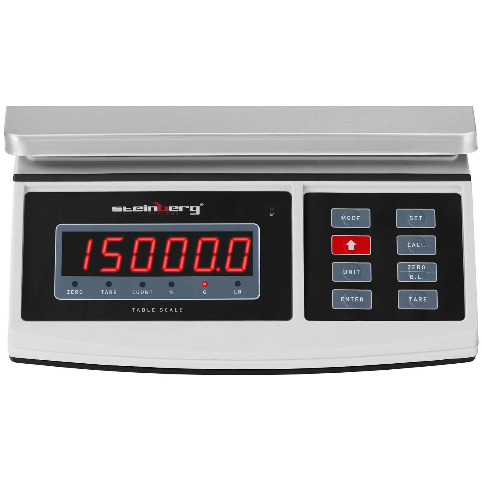 Stolní váha - 15 kg / 0,5 g - 21 x 27 cm - LED (Čitelnost: 0.5 g)