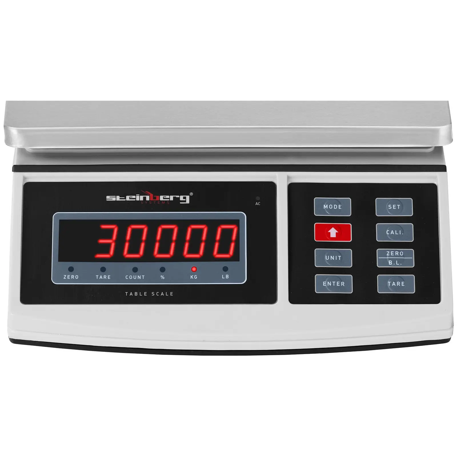 Stolní váha - 30 kg / 1 g - 21 x 27 cm - LED (Ukládání: Ne)