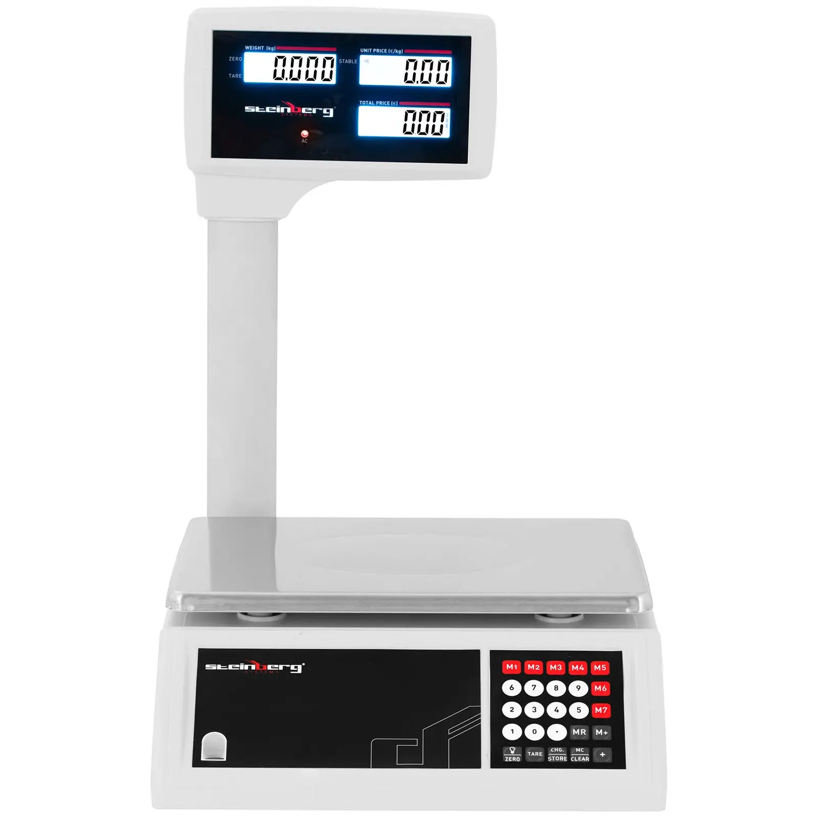 B-zboží Kontrolní váha - 30 kg / 5 g - 31 x 21 cm - 6 vyvýšených LCD (Tárování: Ano)