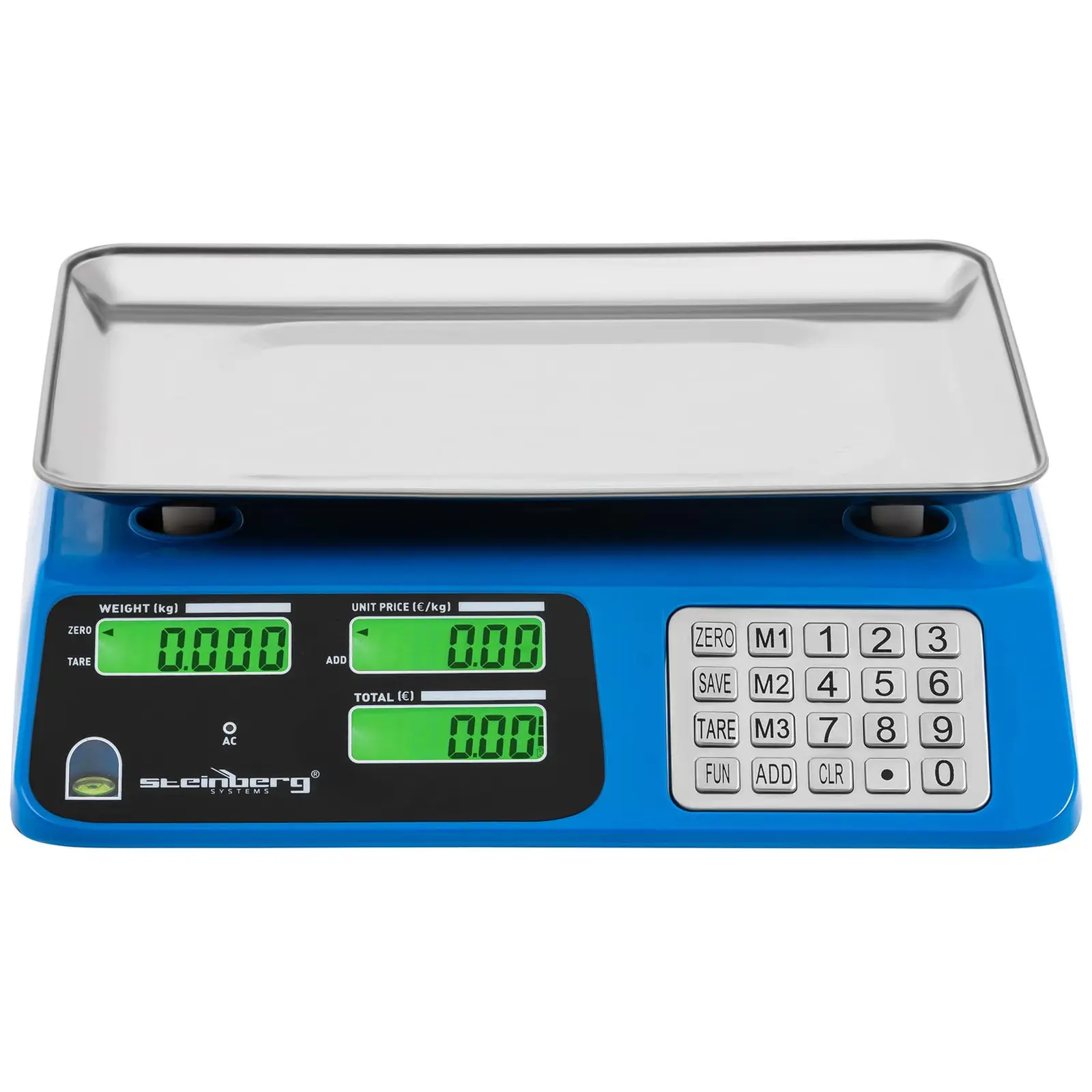 Bilancia da banco di controllo - 40 kg / 2 g - LCD duale - Bordo rialzato