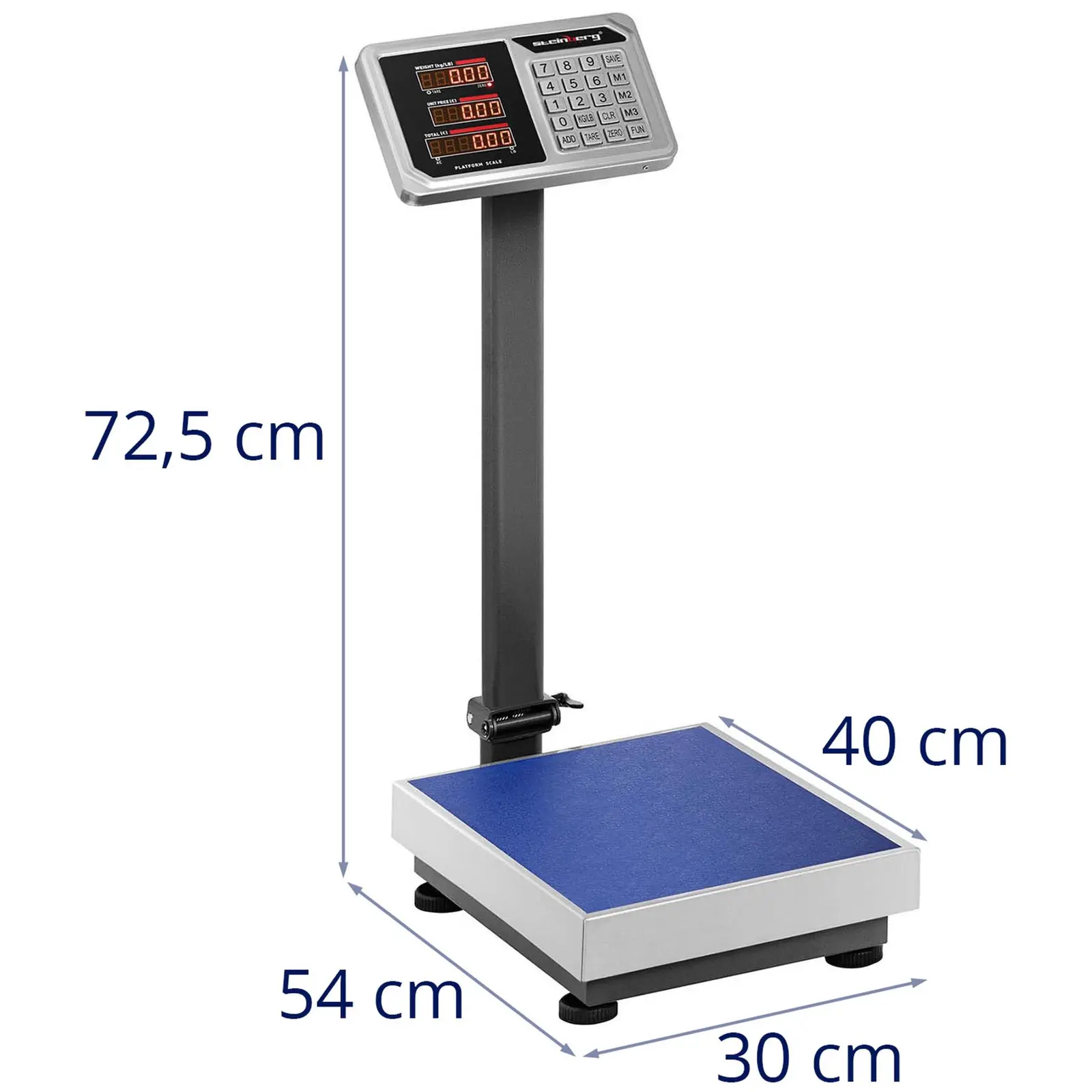 B-Ware Plattformwaage - 100 kg / 20 g - 40 x 30 cm - Edelstahl