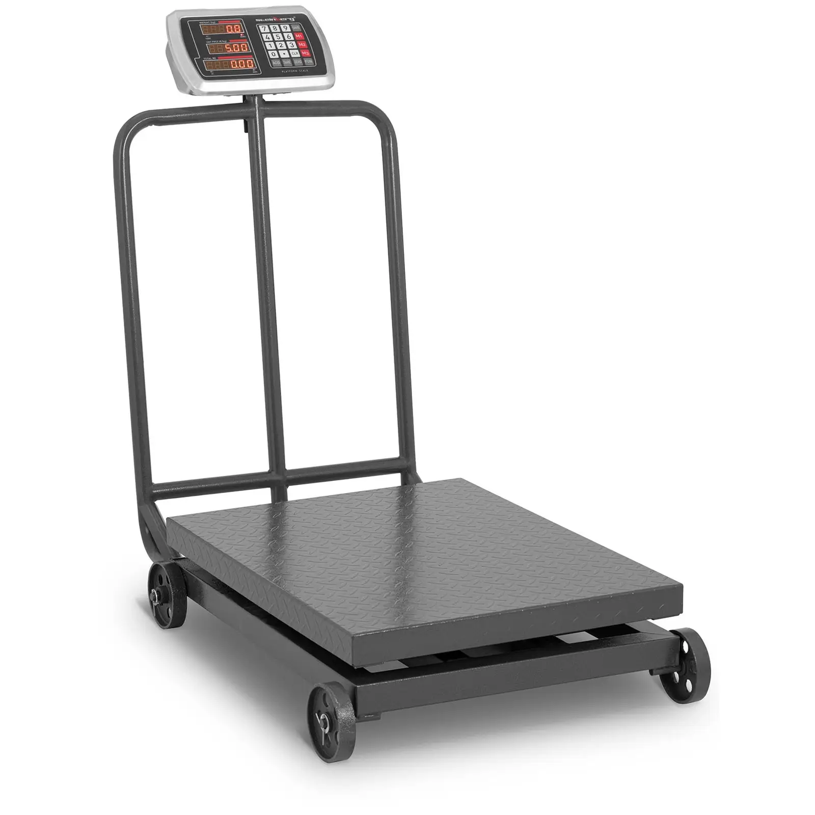 Plattformwaage - 600 kg / 100 g - rollbar - LED-Display