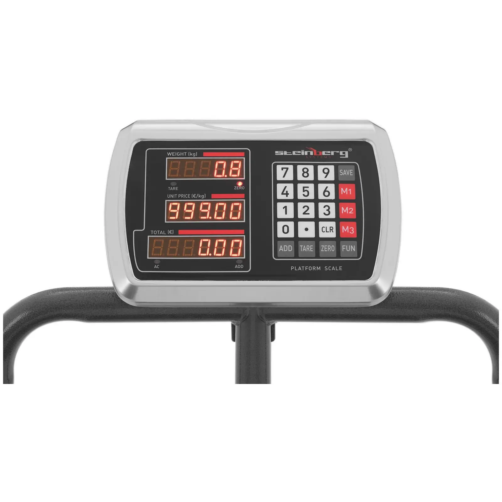 Plattformwaage - 600 kg / 100 g - rollbar - LED-Display