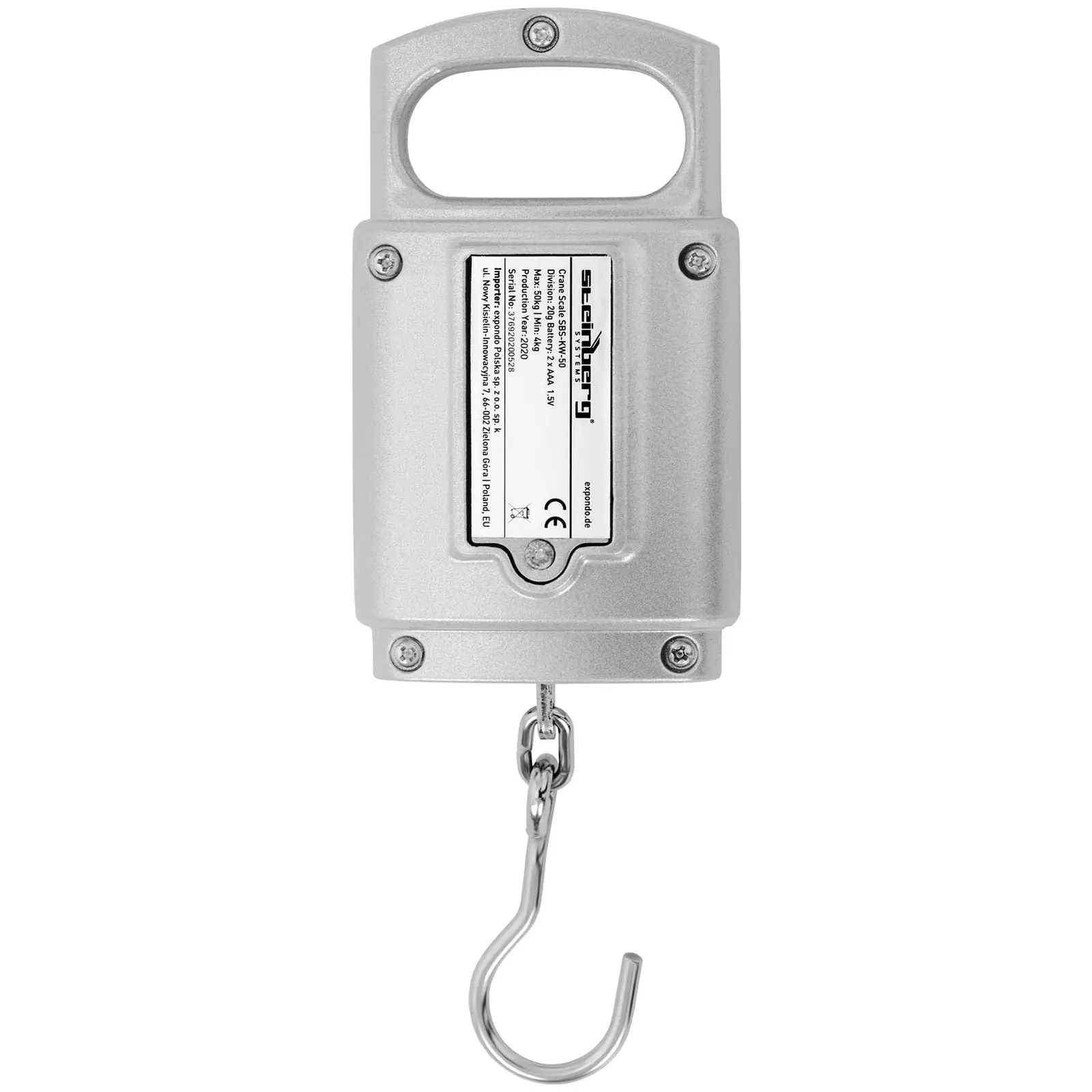 Závěsná váha - 50 kg / 0,02 kg - LCD - digitální (Podržet: Ano)
