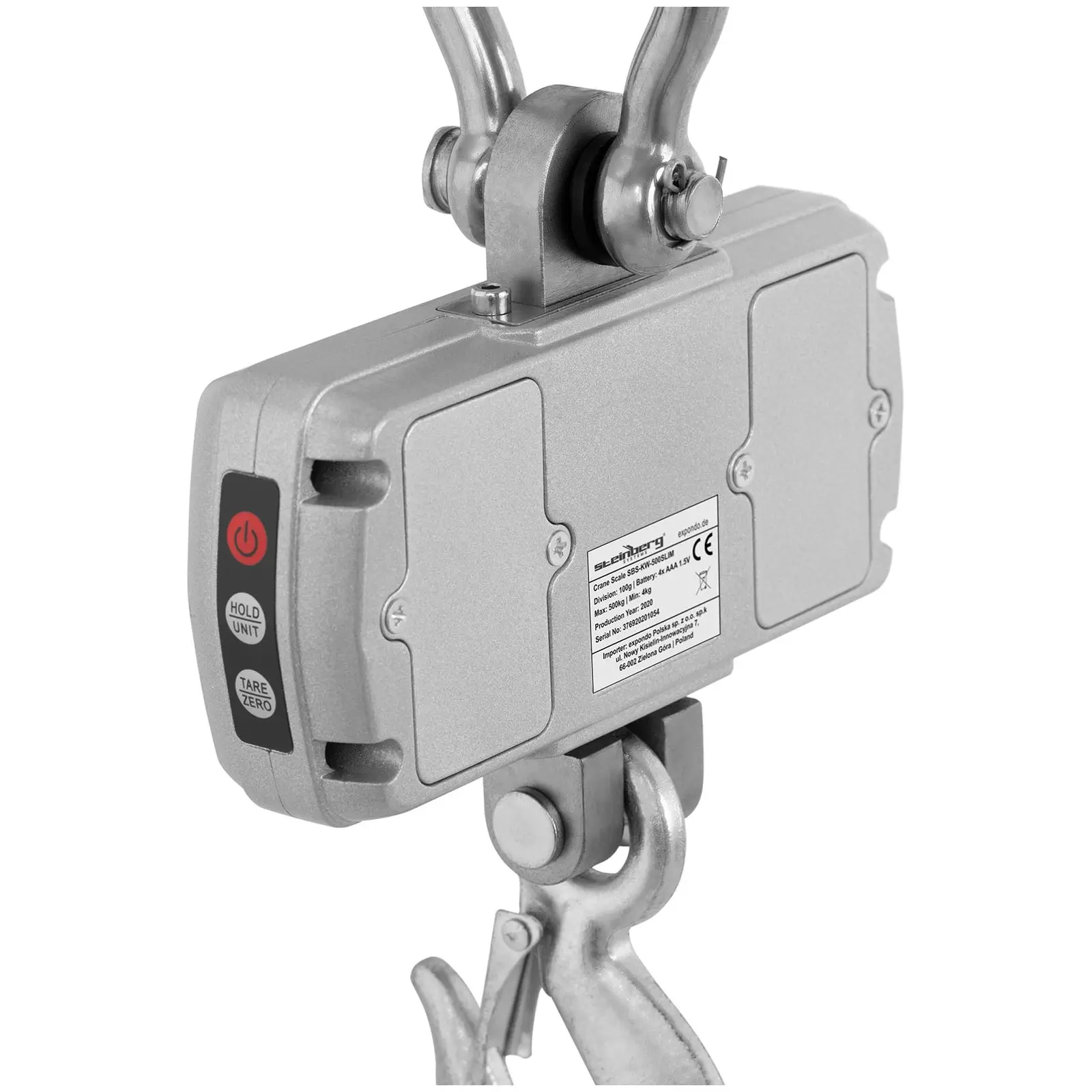 Jeřábová váha - 500 kg / 0,1 kg - LCD - digitální - dálkové ovládání (Přesnost: 0.1 kg)