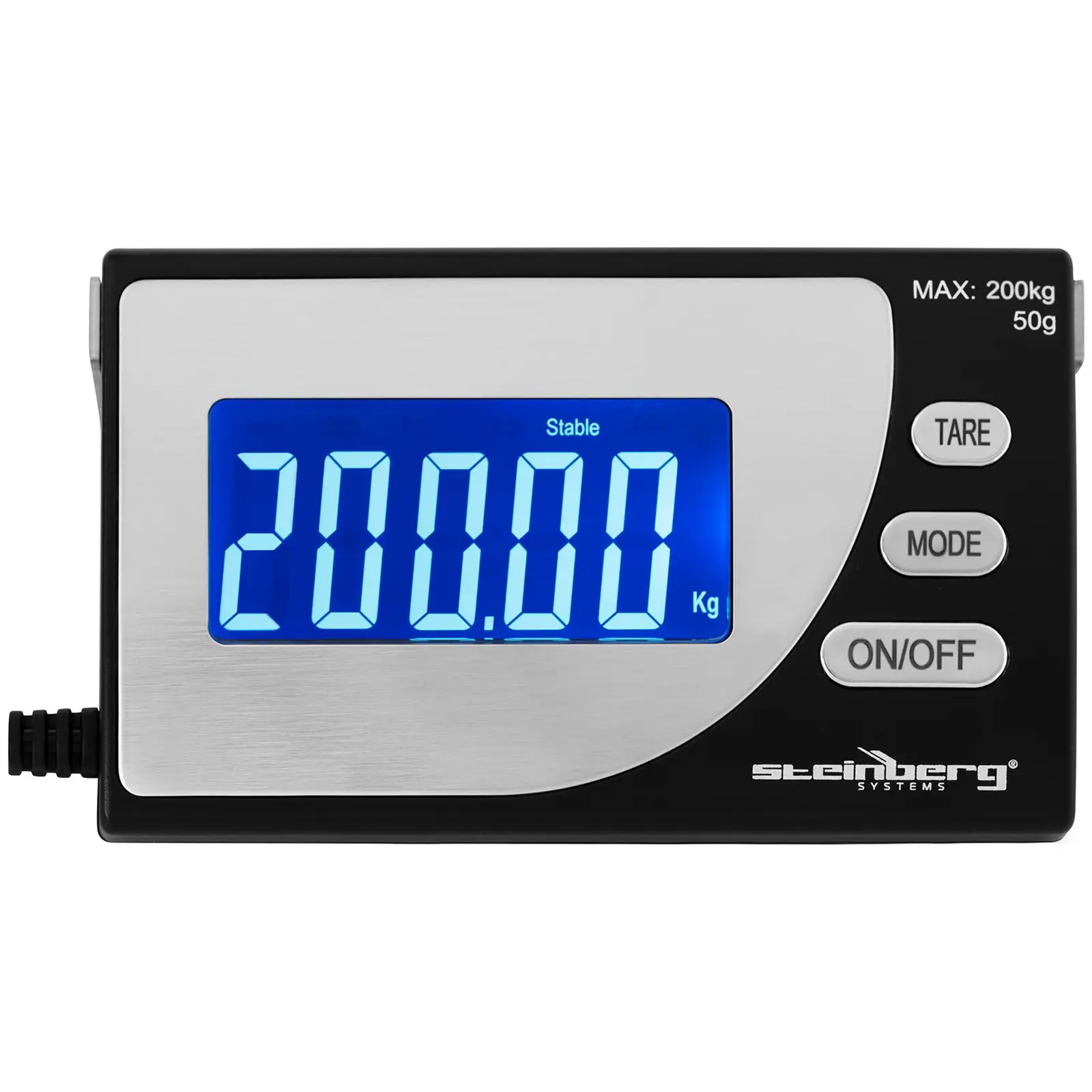 Waga platformowa - 200 kg / 0,05 kg - 30 x 30 cm - zewnętrzny wyświetlacz LCD