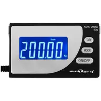 Digitale pakketweegschaal - 200 kg / 50 g - 30 x 30 cm - extern LCD