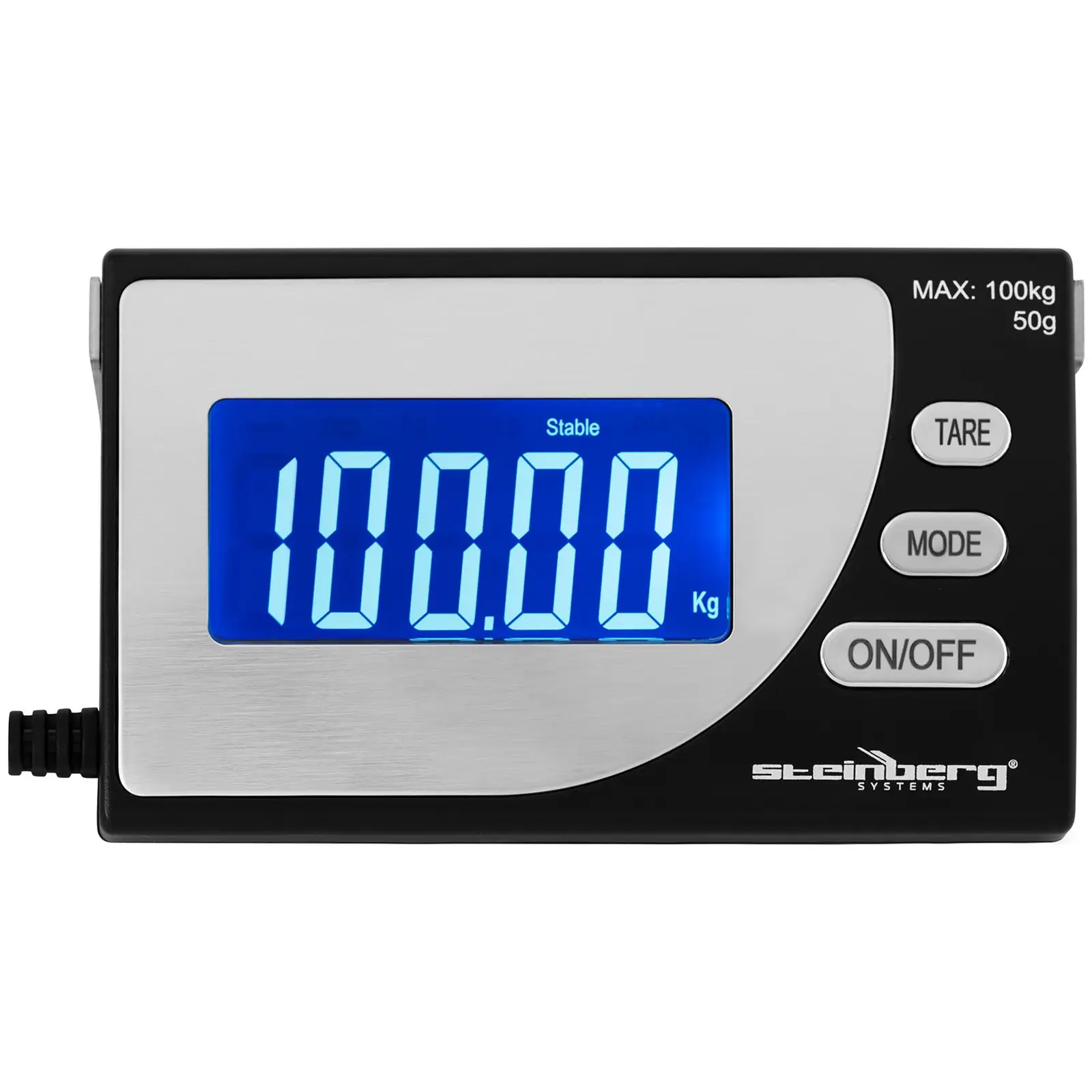 Digitális csomagmérleg - 100 kg / 50 g - 30 x 30 cm - külső LCD