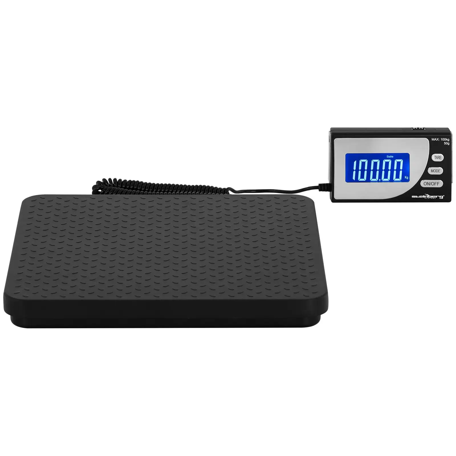 Pèse-colis numérique - 100 kg / 100 g - 30 x 30 cm - Écran LCD externe