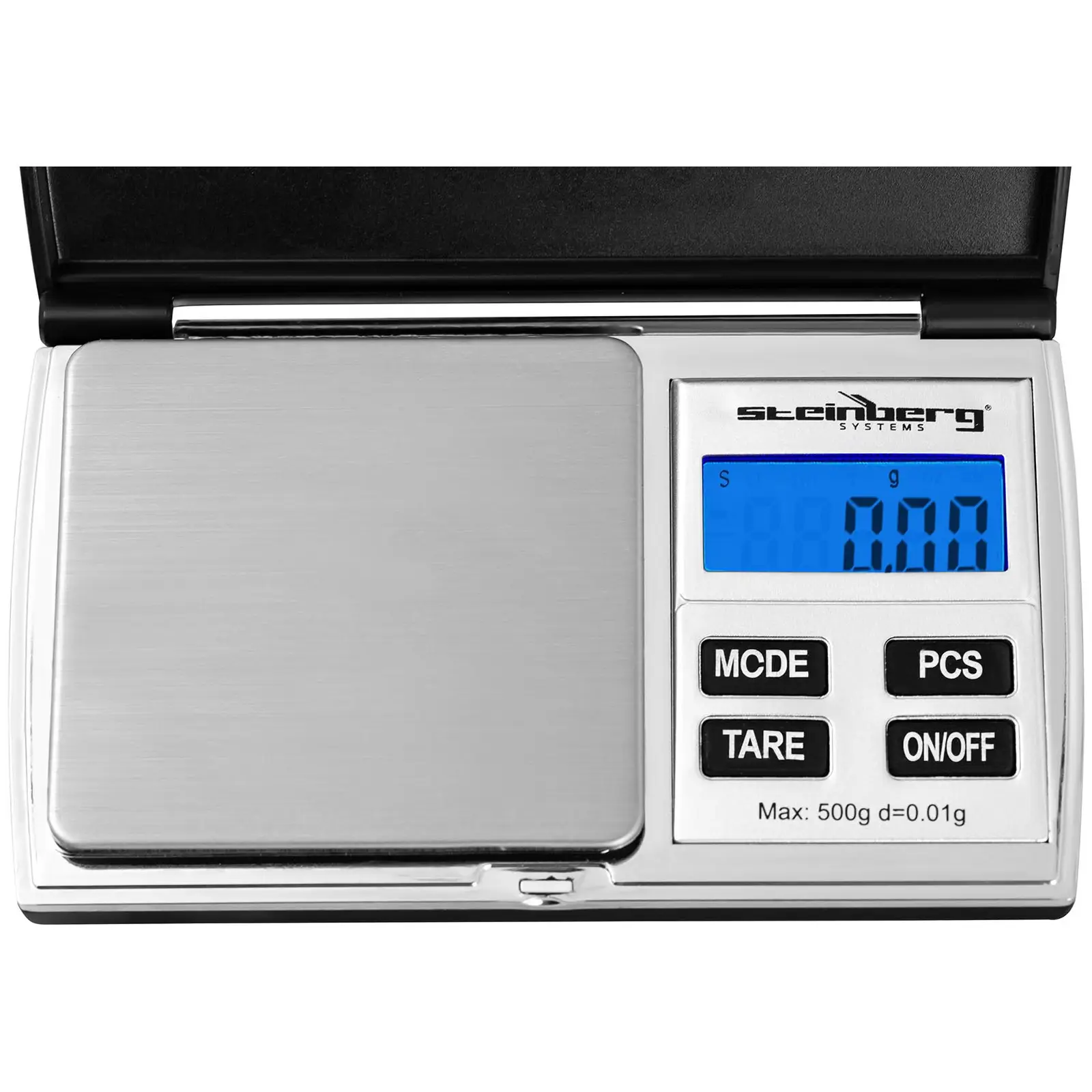 Digitální kapesní váha - 500 g - 0,05 g / 200 g - 69 x 64 mm (Ukládání: Ne)