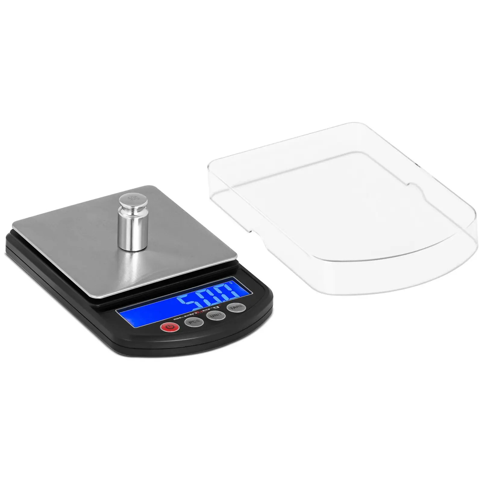 Digitale Präzisionswaage - 3.000 g - ±0,5 g / 1.000 g - 100 x 100 mm