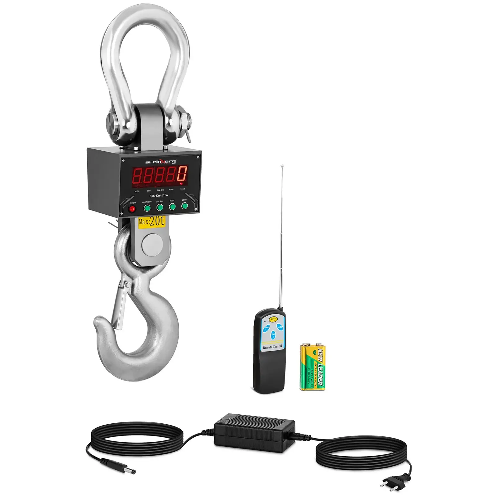 Cântar de macara - 20000 kg / 5 kg - LED - telecomanda - Imaginea produsului