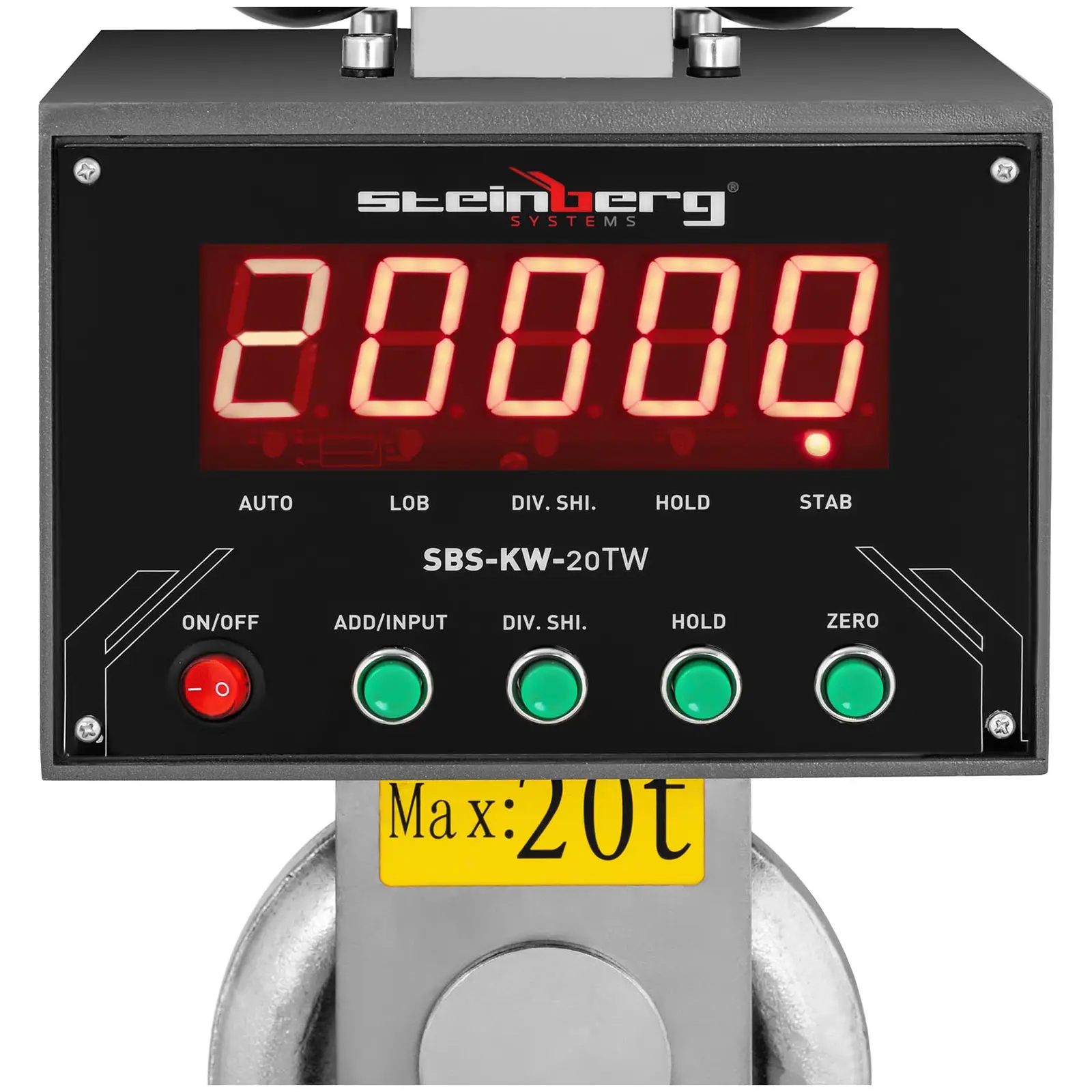 Jeřábová váha - 20 000 kg / 5 kg - LED - dálkové ovládání (Podržet: Ano)