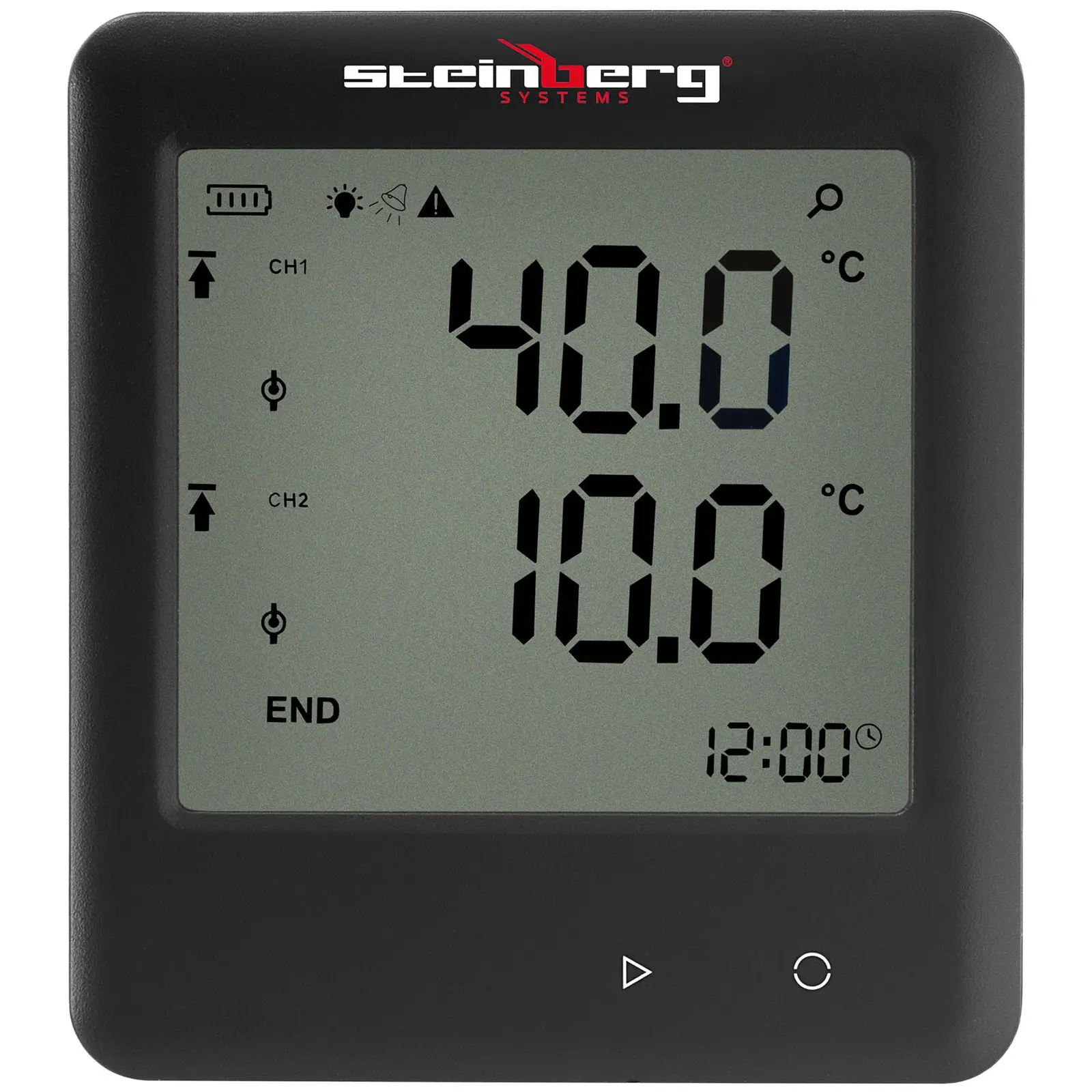 Data logger para temperatura - LCD - de -40 a +125 °C - 2 sensores externos