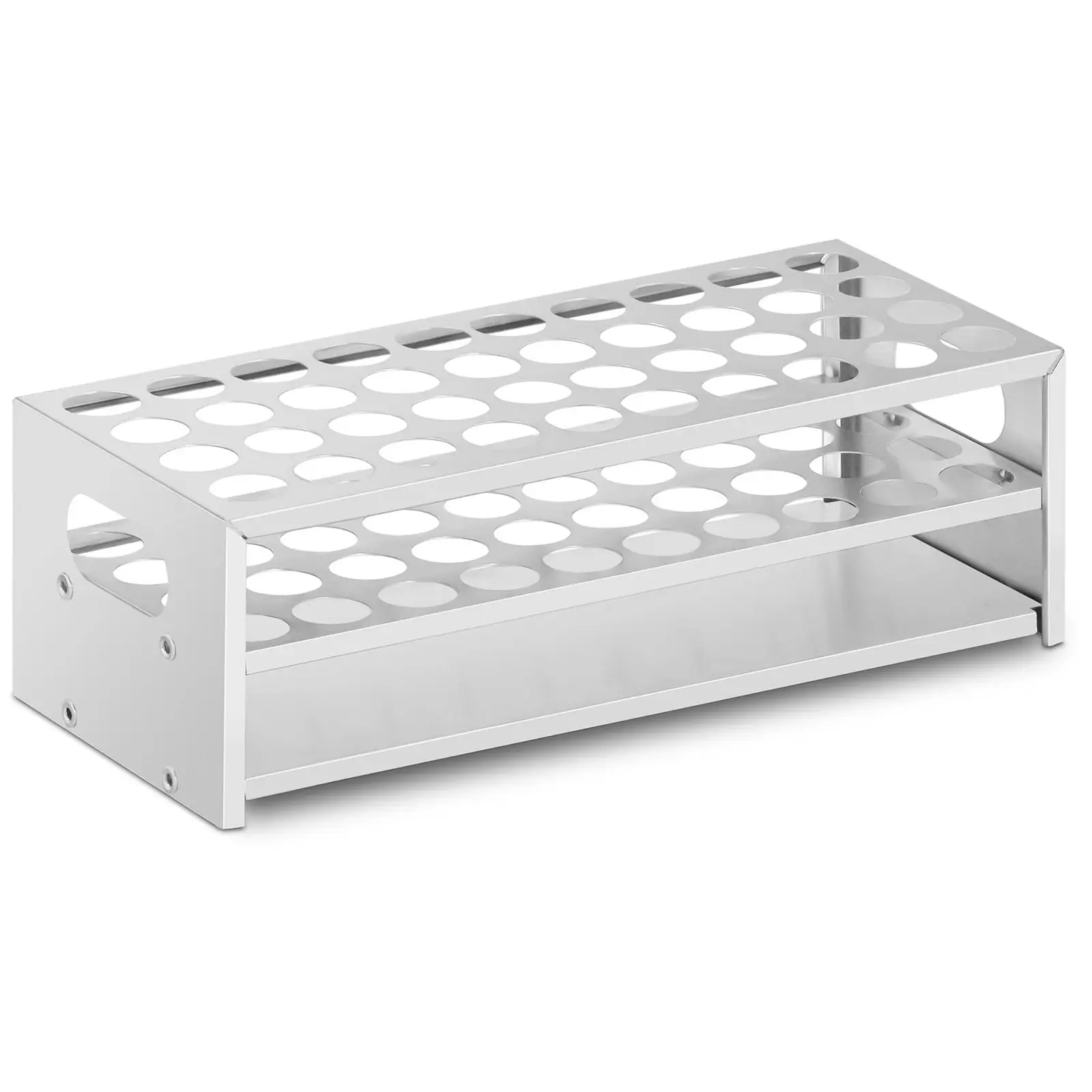 Test Tube Rack - aluminium - for 40 test tubes