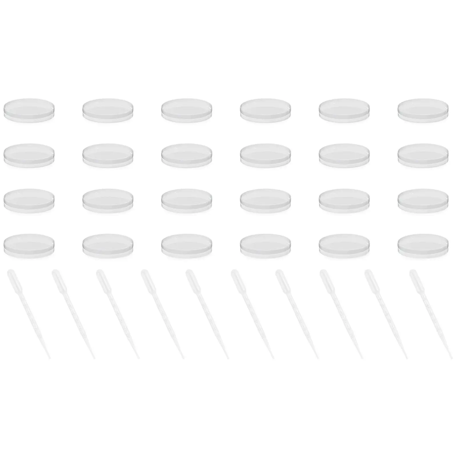 24 placas de Petri - x 90 mm - 10 pipetas
