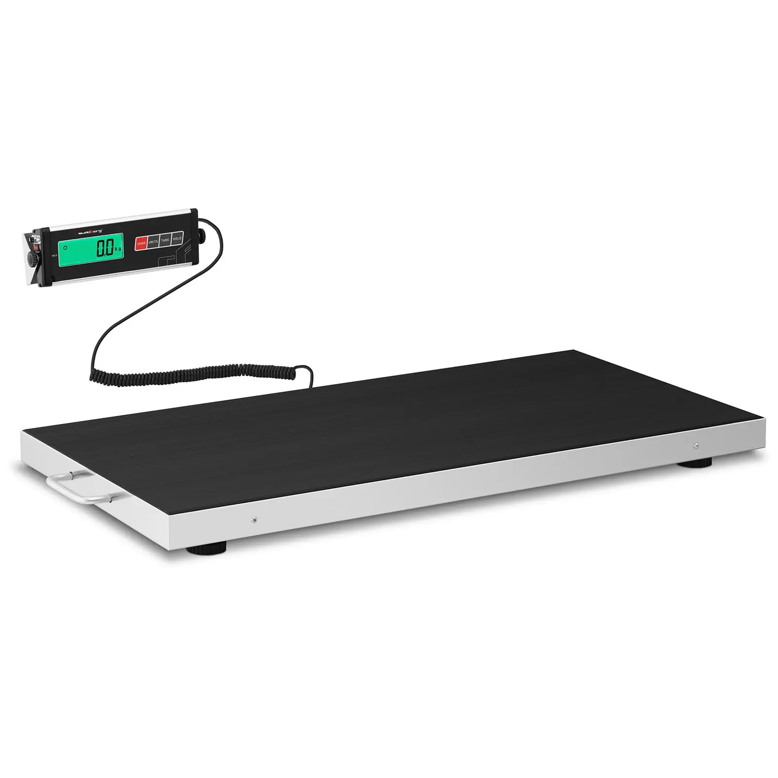 Grindų svarstyklės - 300 kg / 100 g - neslystantis kilimėlis - LCD ekranas