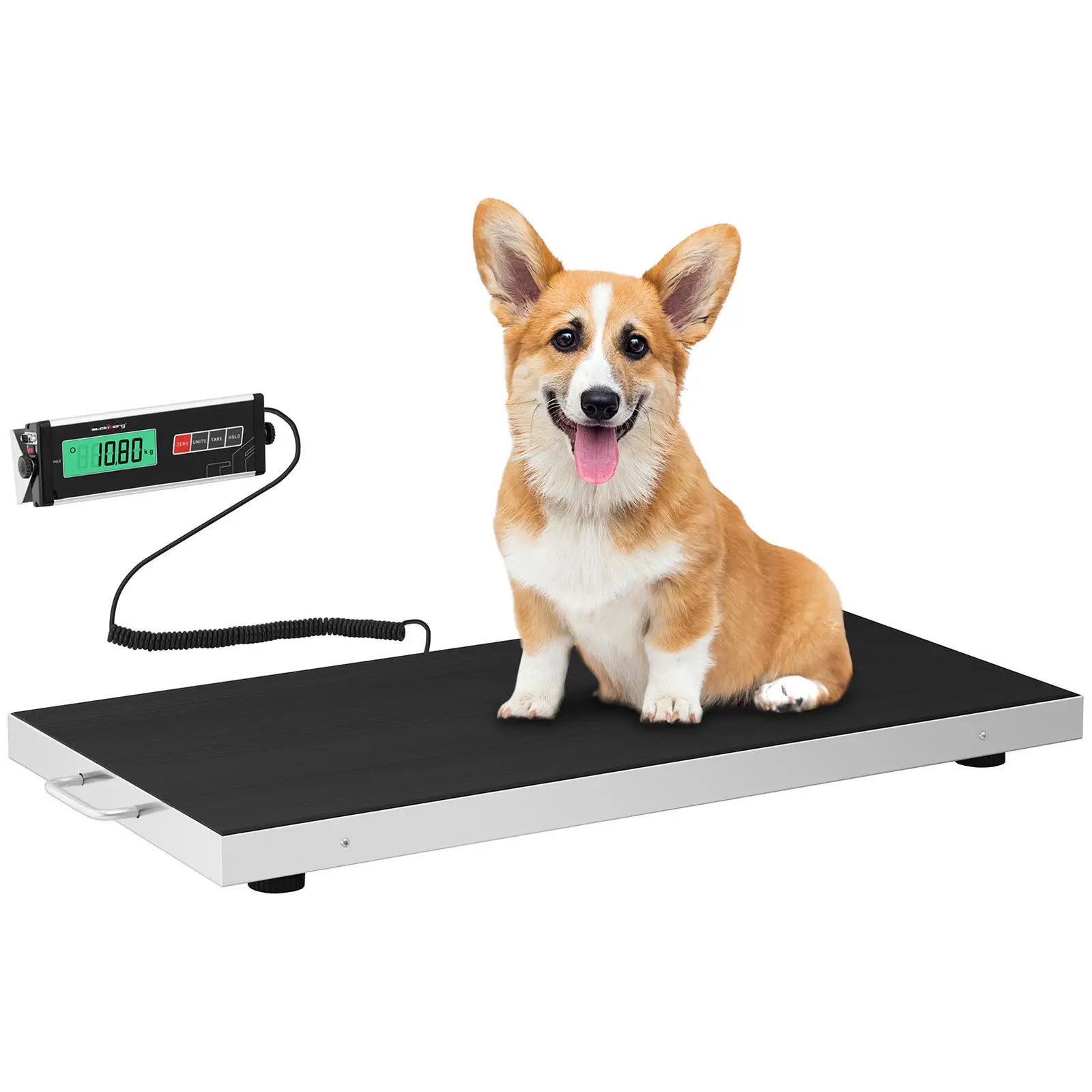 Balance au sol - 150 kg / 50 g - Tapis antidérapant - LCD