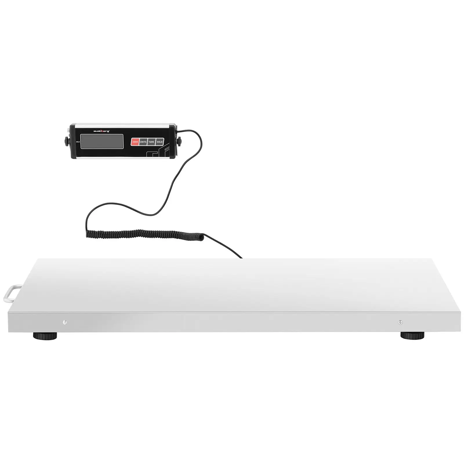 Balance au sol - 150 kg / 50 g - Tapis antidérapant - LCD