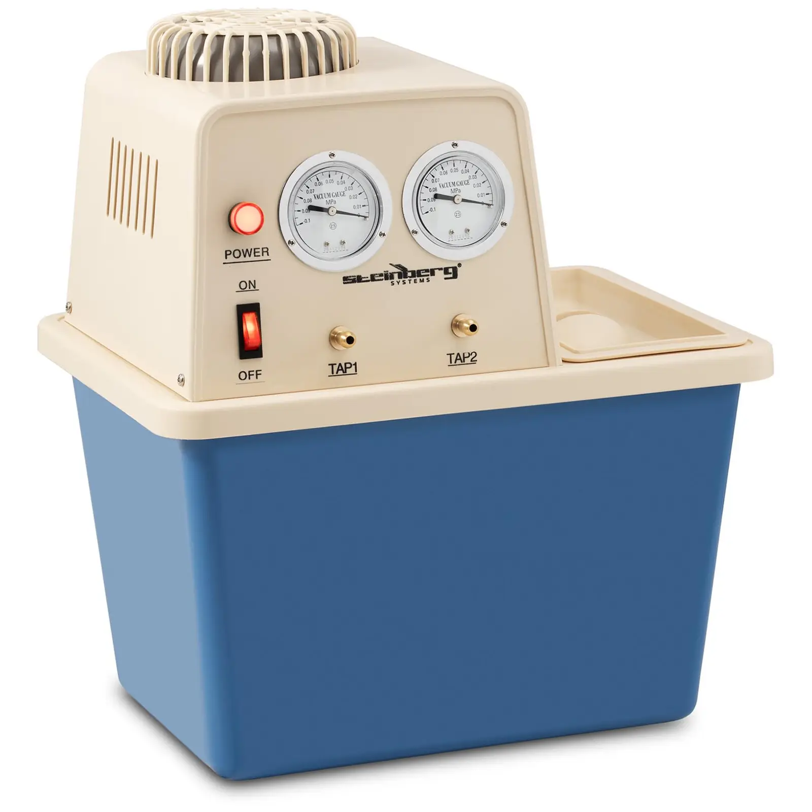 Double Water Vacuum Pump - 2 Connections / pressure gauge - 15 L - 180 hp