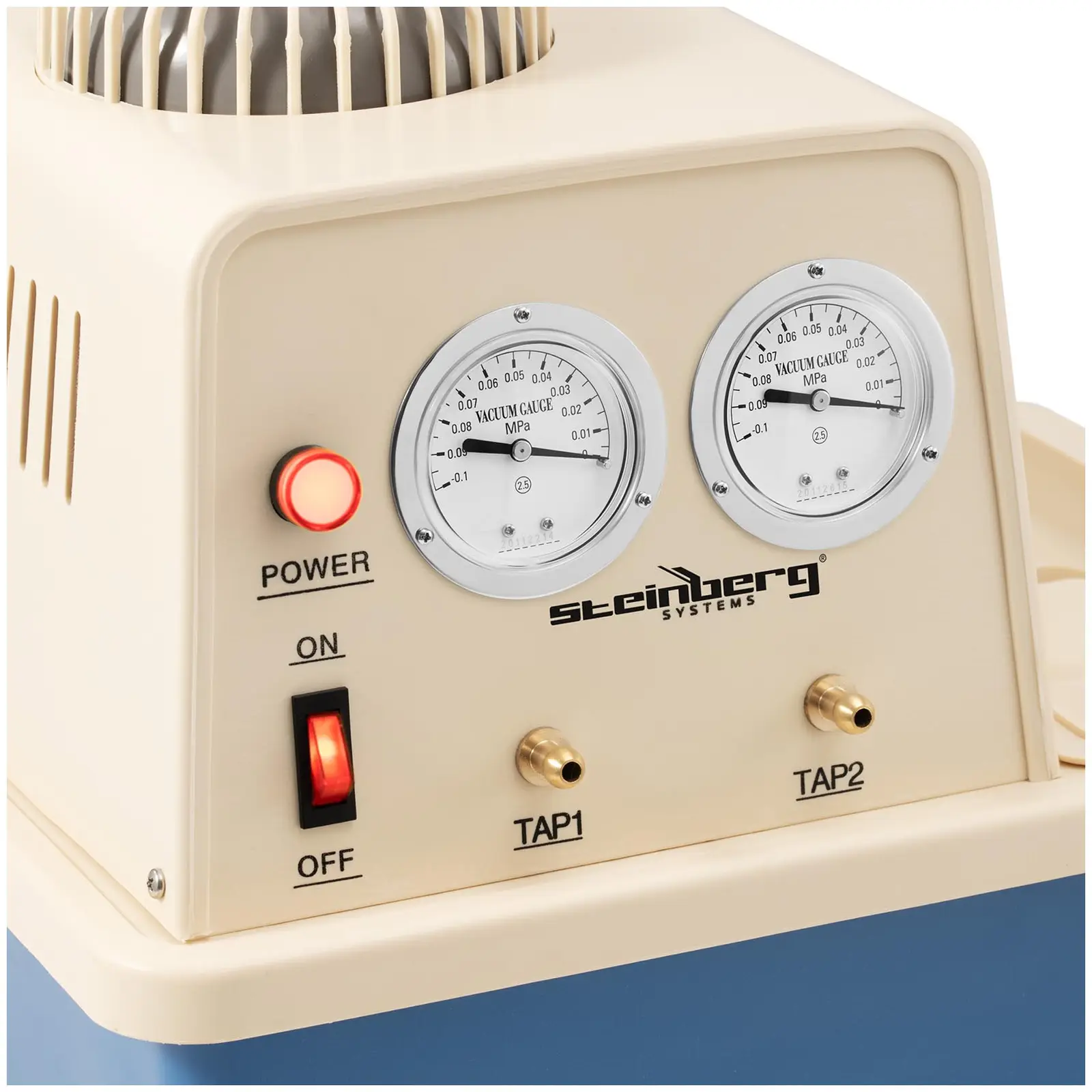 Dvojité Vakuové čerpadlo - 2 přípojky/tlakoměr - 15 l - 180 W (Průtok: 60 l/min)