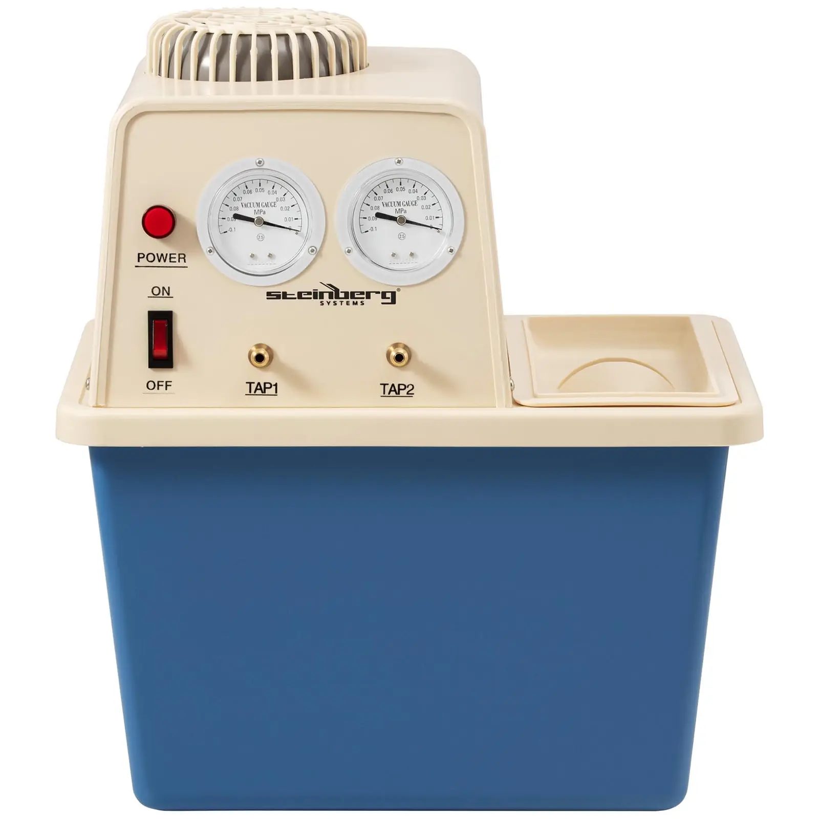 Dvojité Vakuové čerpadlo - 2 přípojky/tlakoměr - 15 l - 180 W (Úroveň vakua: 98000 Pa)
