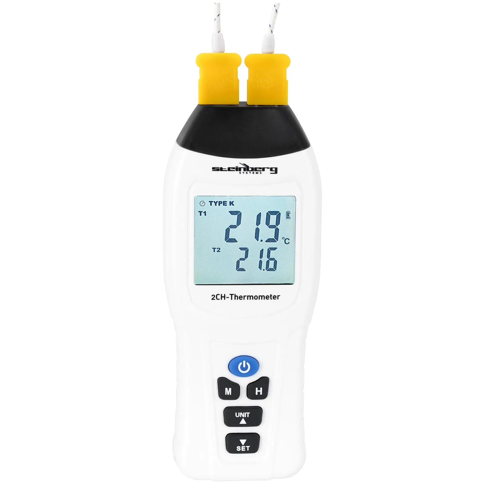 Digital termometer - 2 kanaler - type K/J/E/T - 99 minneplasser