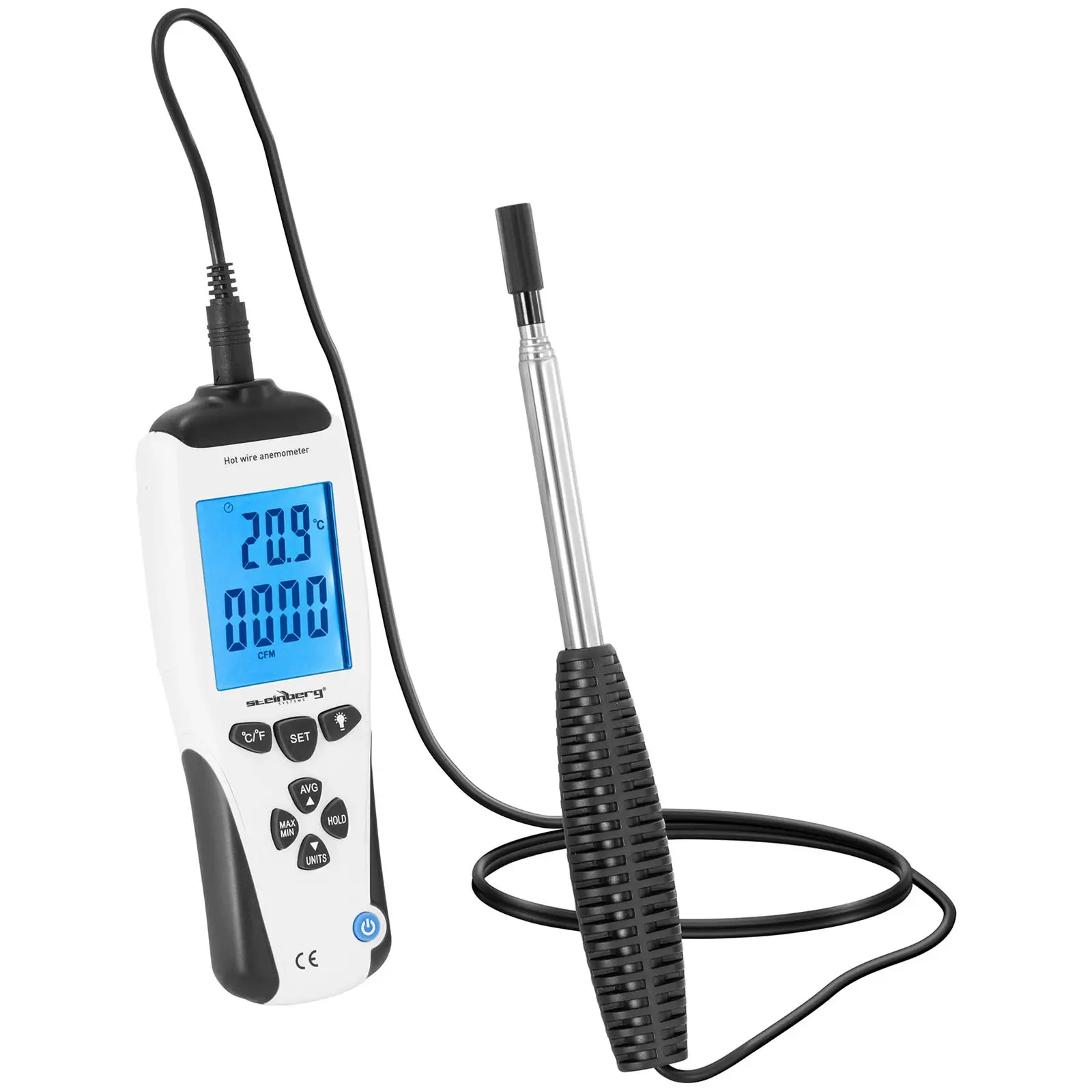 Digitální anemometr - horký drát - teplota + proudy