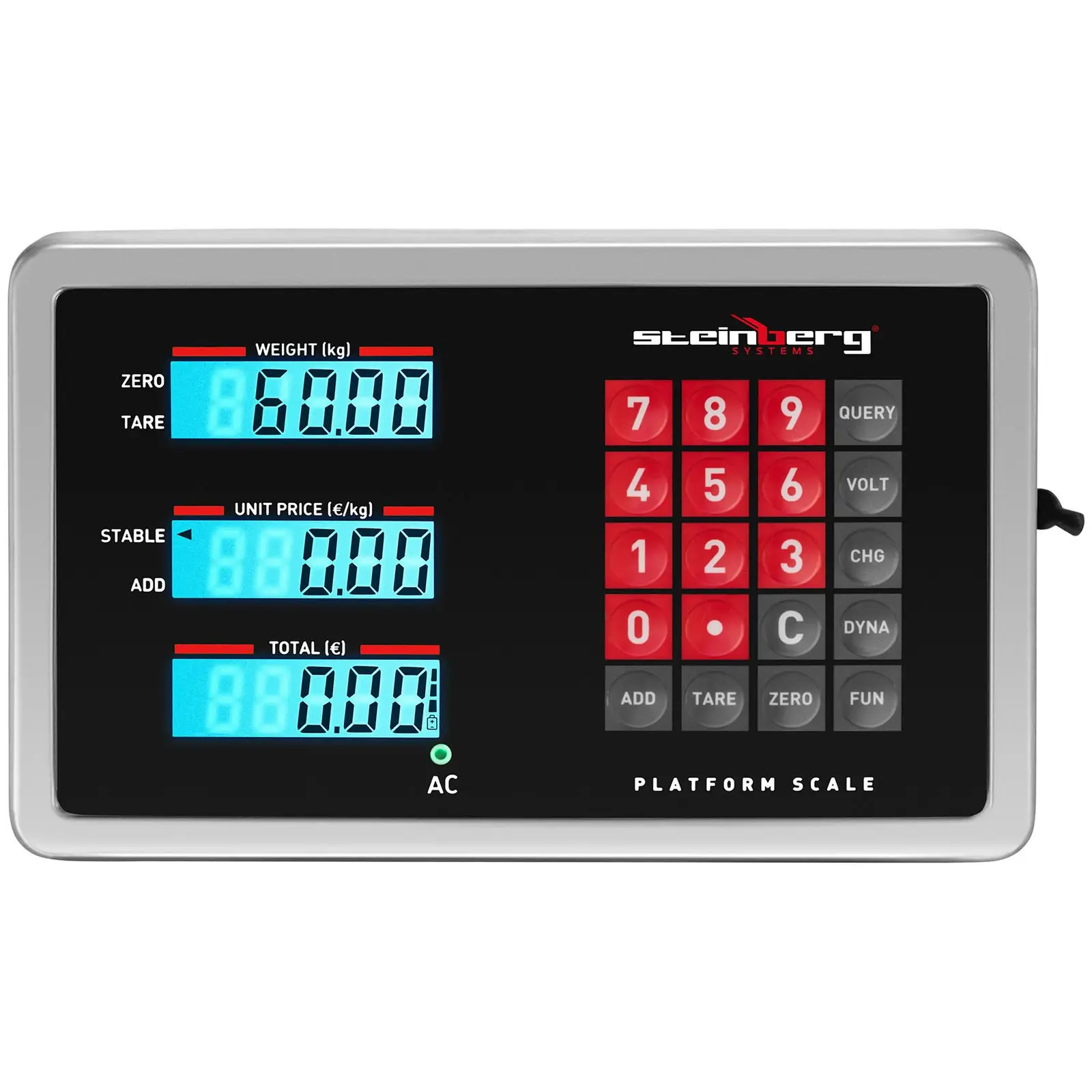 Plošinová váha - 60 kg / 0,01 kg - 30 x 40 cm - bezdrátová - LCD (Přesnost: 0.01 kg)