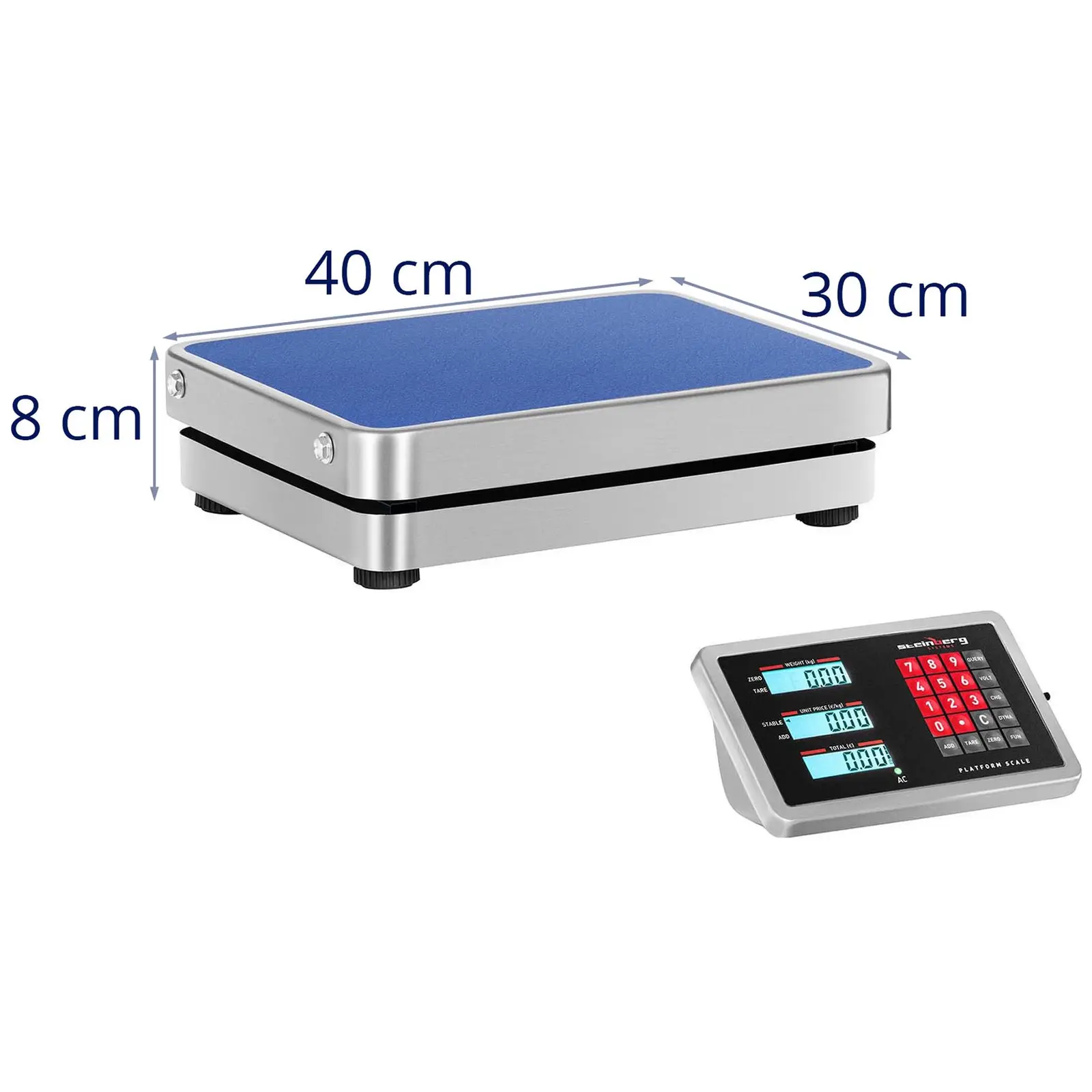 Plošinová váha - 60 kg / 0,01 kg - 30 x 40 cm - bezdrátová - LCD (Minimální zatížení: 0.2 kg)