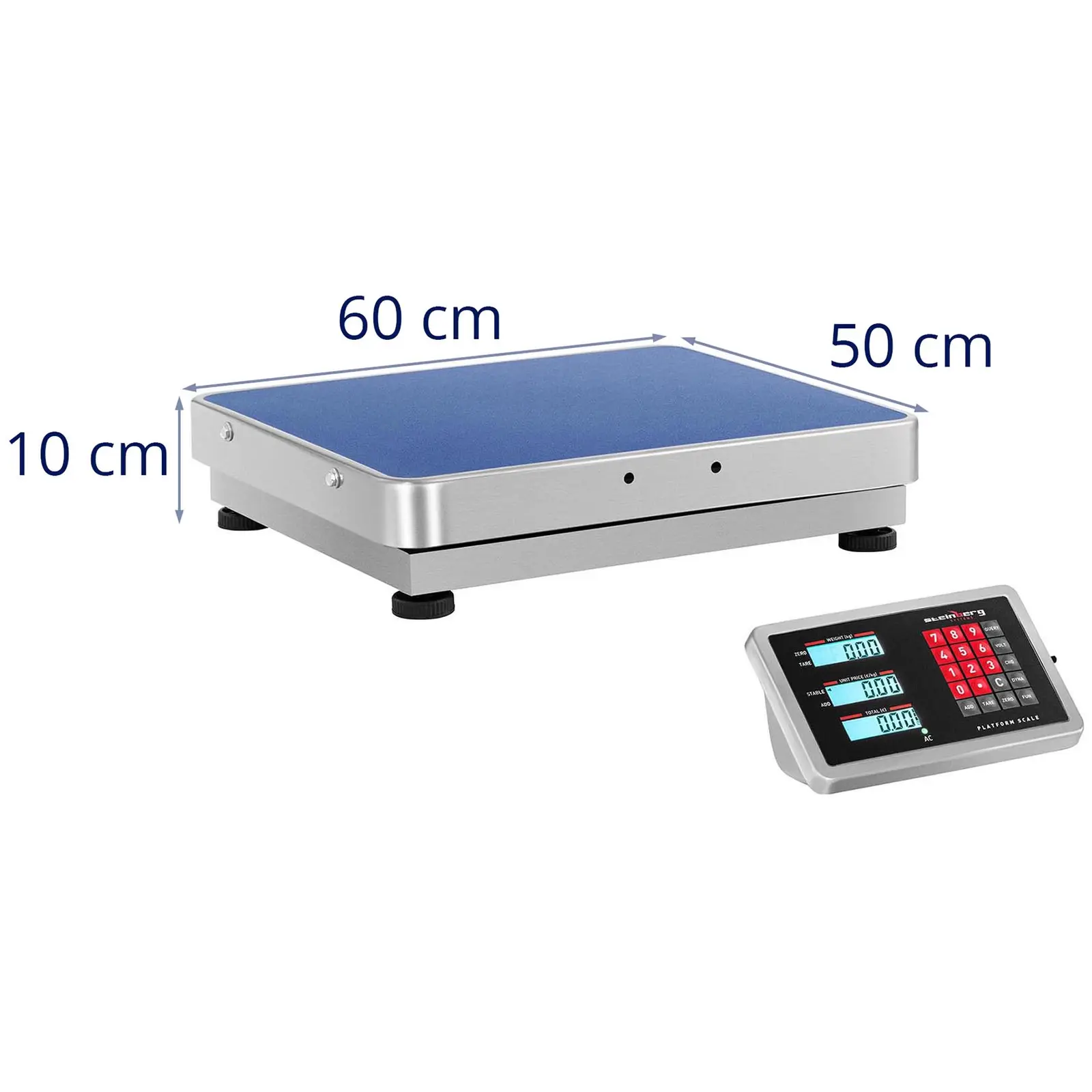 Plošinová váha - 300 kg / 0,05 kg - 50x 60 cm - bezdrátová - LCD (Minimální zatížení: 1 kg)