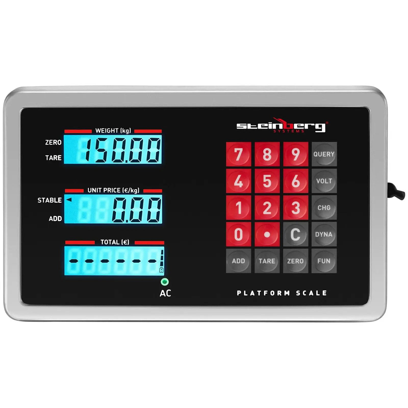 Plošinová váha - 150 kg / 0,01 kg - 40 x 50 cm - bezdrátová - LCD (Přesnost: 0.01 kg)