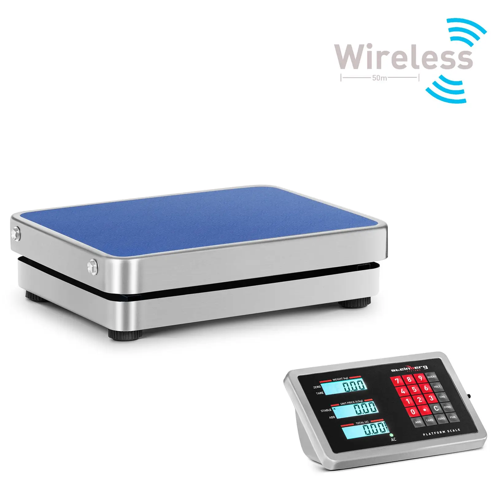 Platform Scale - 100 kg / 0.01 kg - 30 x 40 cm - wireless - LCD