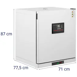 Inkubaattori - 70 °C asti - 210 l - kiertoilma