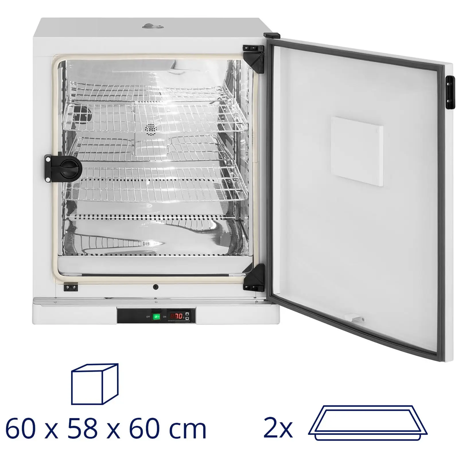 Laboratorní inkubátor - do 70 °C - 210 l - cirkulace vzduchu (Vnitřní rozměry [cm]: 60 x 58 x 60)