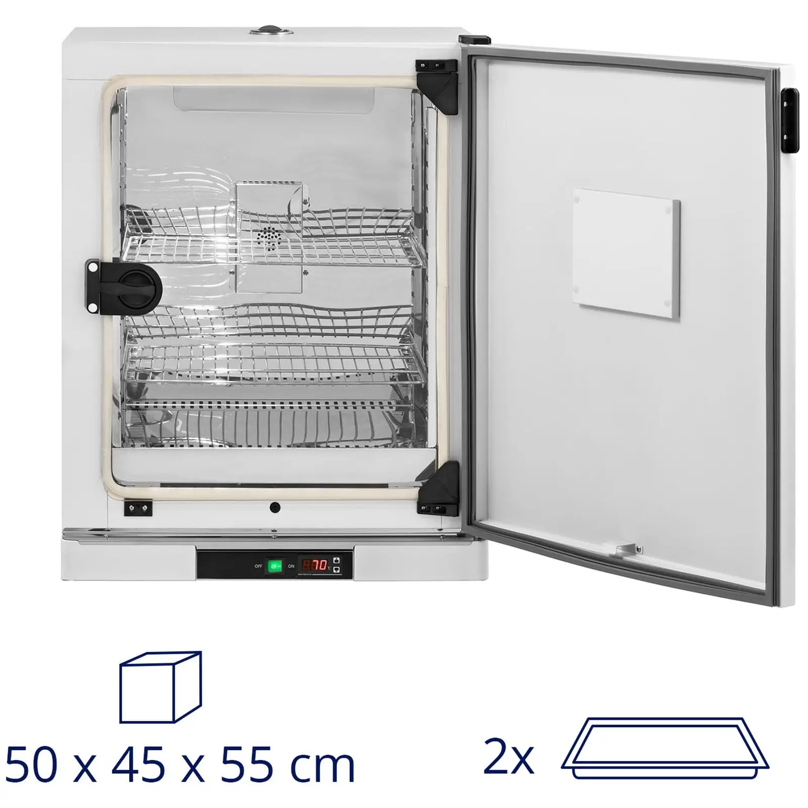 Laboratorní inkubátor - do 70 °C - 125 l - cirkulace vzduchu (Vnitřní rozměry [cm]: 50 x 45 x 55)