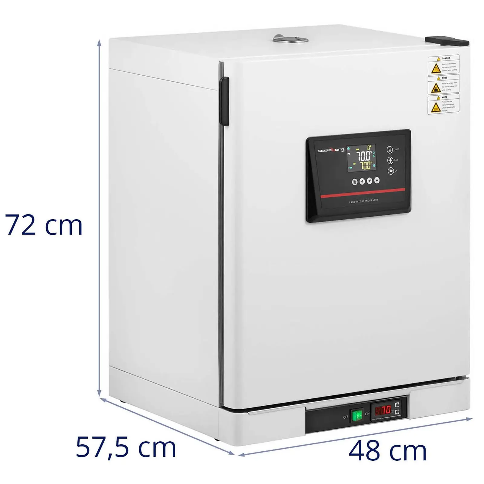 Laboratorní inkubátor - do 70 °C - 65 l - cirkulace vzduchu (Vnitřní rozměry [cm]: 40 x 35 x 45)