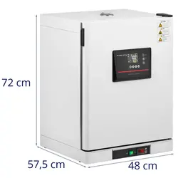Incubadora de laboratório - até 70°C - 65 l - circulação circulação forçada de ar