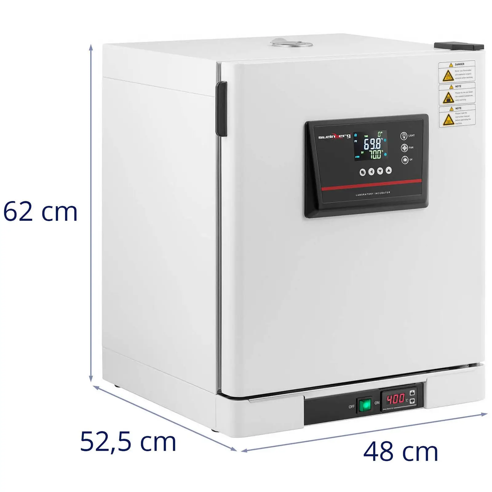 Värmeskåp till laboratorium - Upp till 70 °C - 43 L - Konvektion