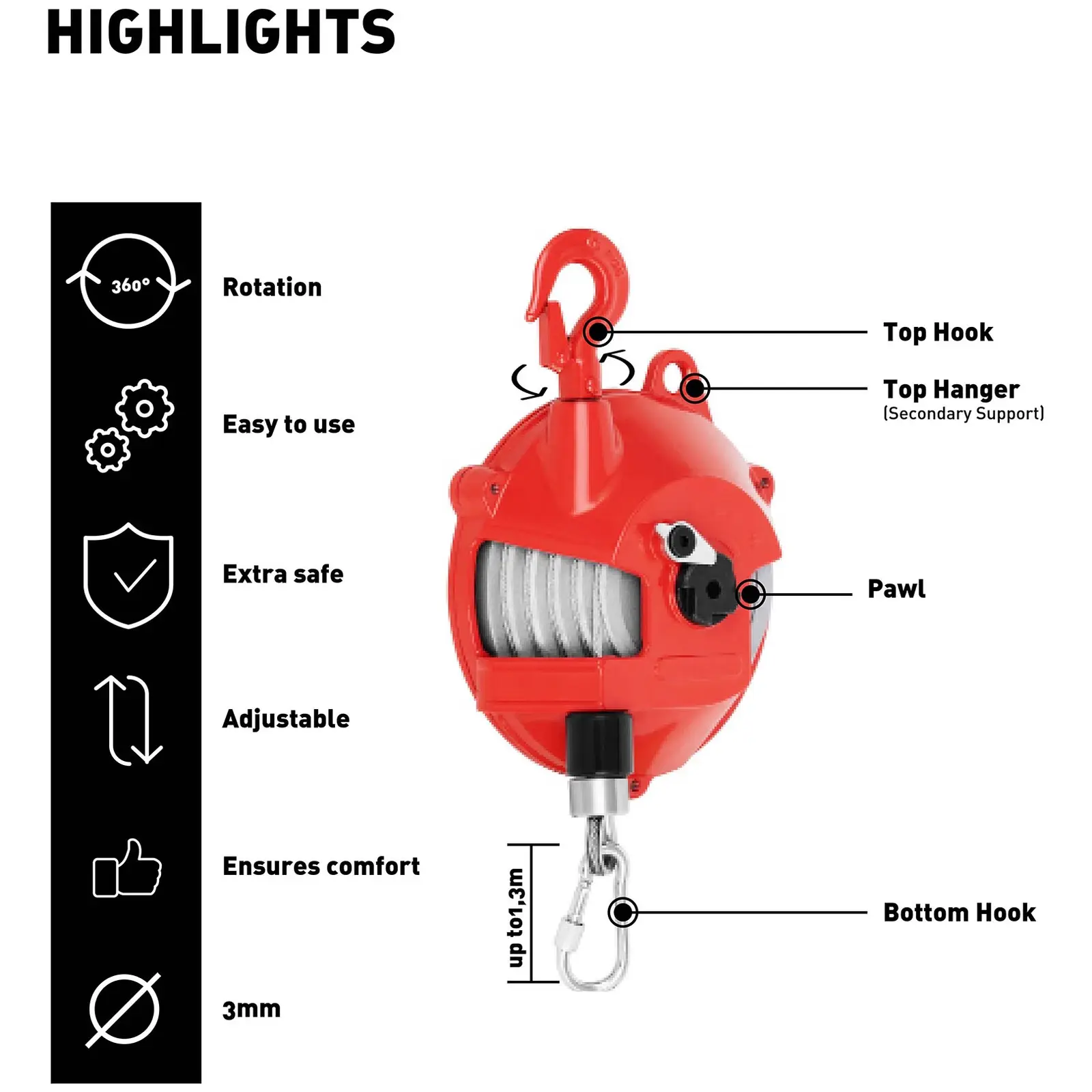 Balanser - 3-5 kg - 1.3 m