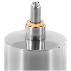 Alcohol Burner - 2 pieces - 0.2 L - burning time: 6 h - stainless steel - with wick and lid