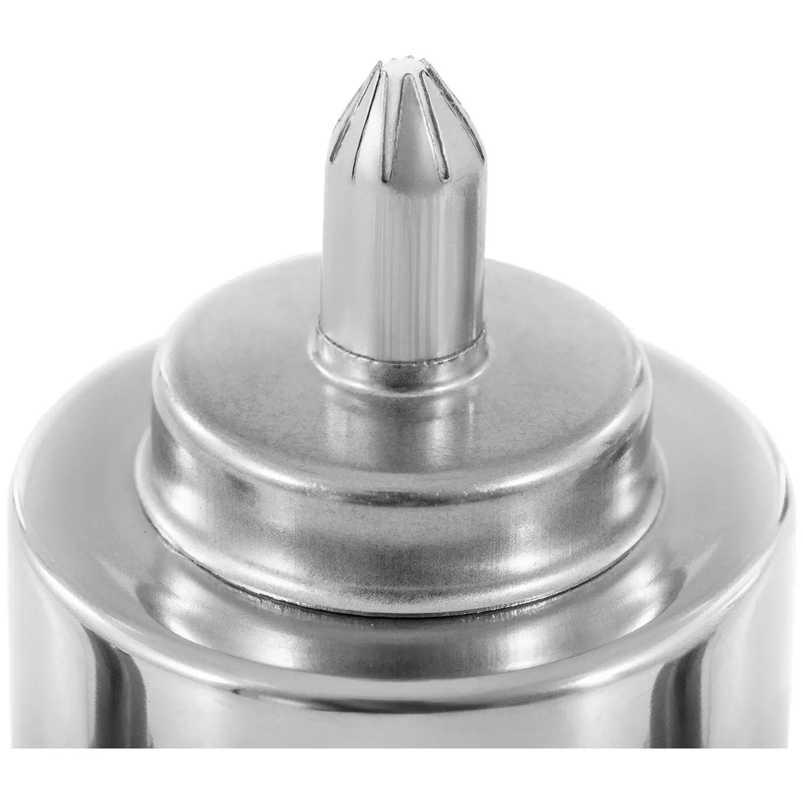 Alcohol Burner - 2 pieces - 0.2 L - burning time: 1.5-2 h - stainless steel - with wick and lid