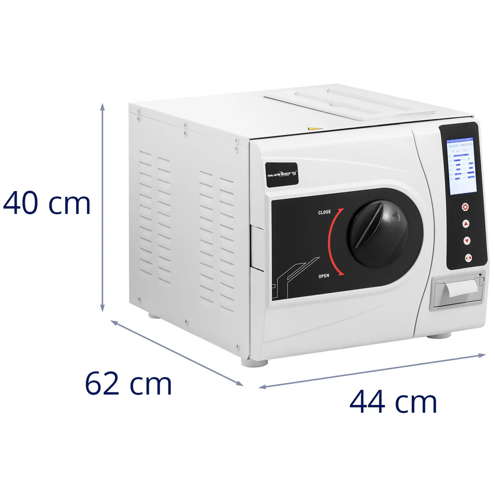 Autoclave - Classe B - 18 l - LCD - 6 programmes standards (Caractéristiques de sécurité: Fusible / soupape de sécurité T10AL250V)