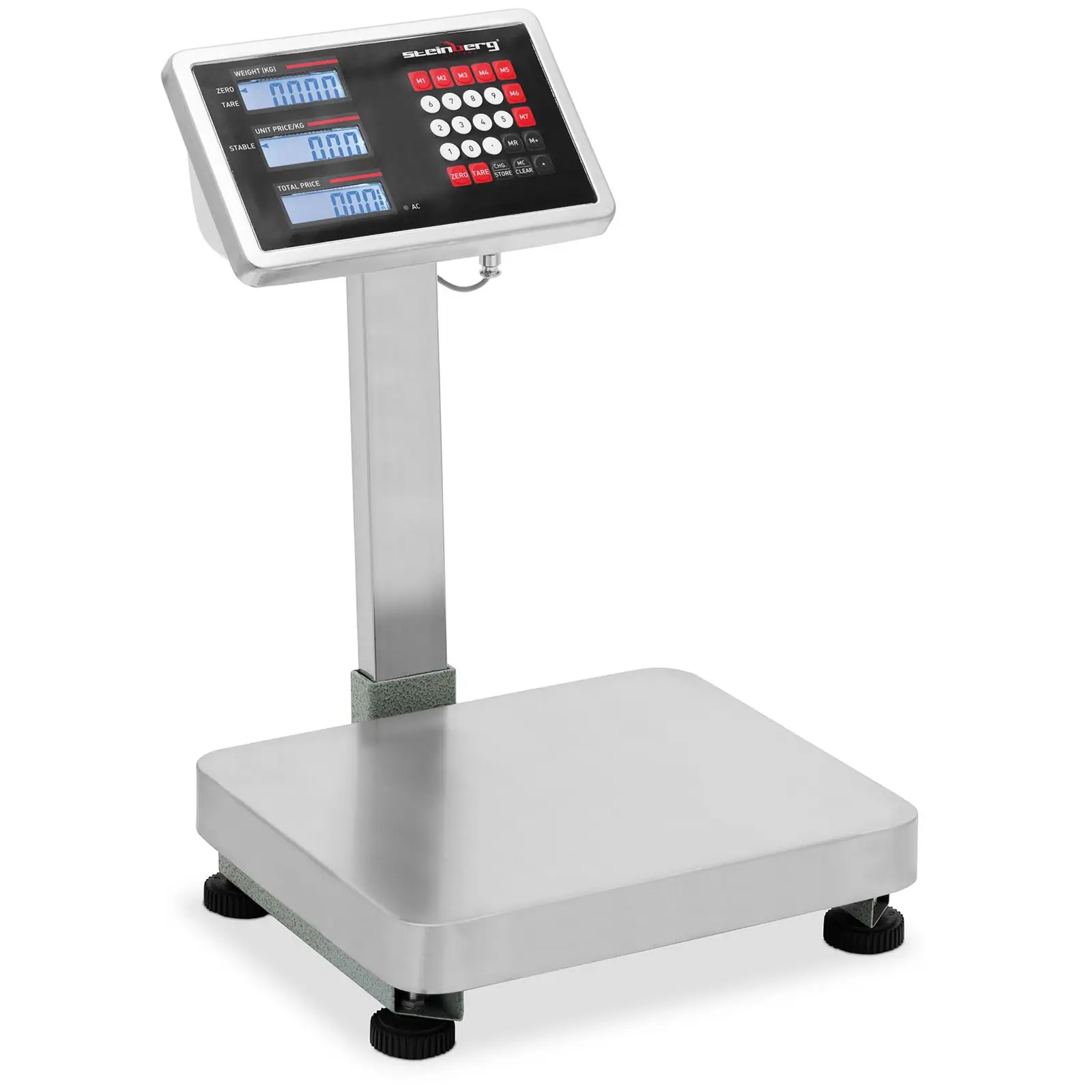 Digital vekt - 60 kg / 0,007 kg - 290 x 340 x 92 mm - kg / lb - LCD